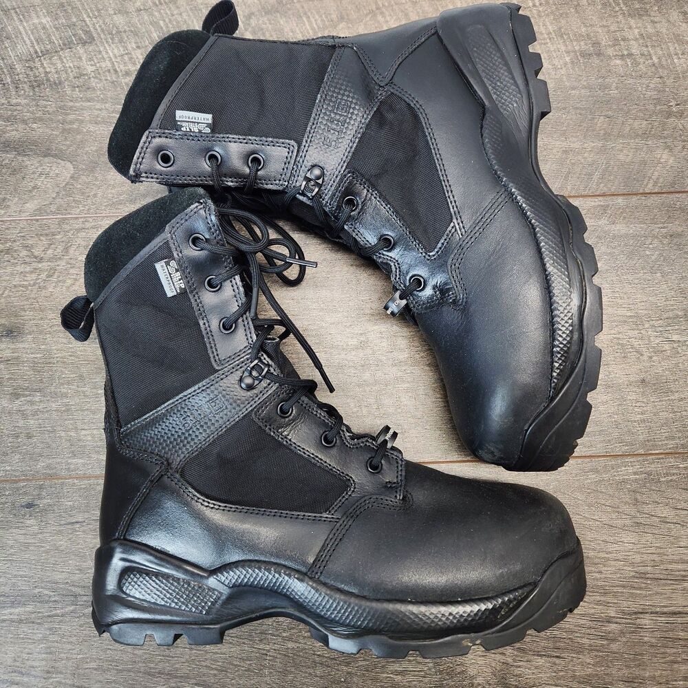 5.11 Tactical 12416 ATAC 2.0 8" Shield Boots Black Zip Men’s Size 12 US EUC